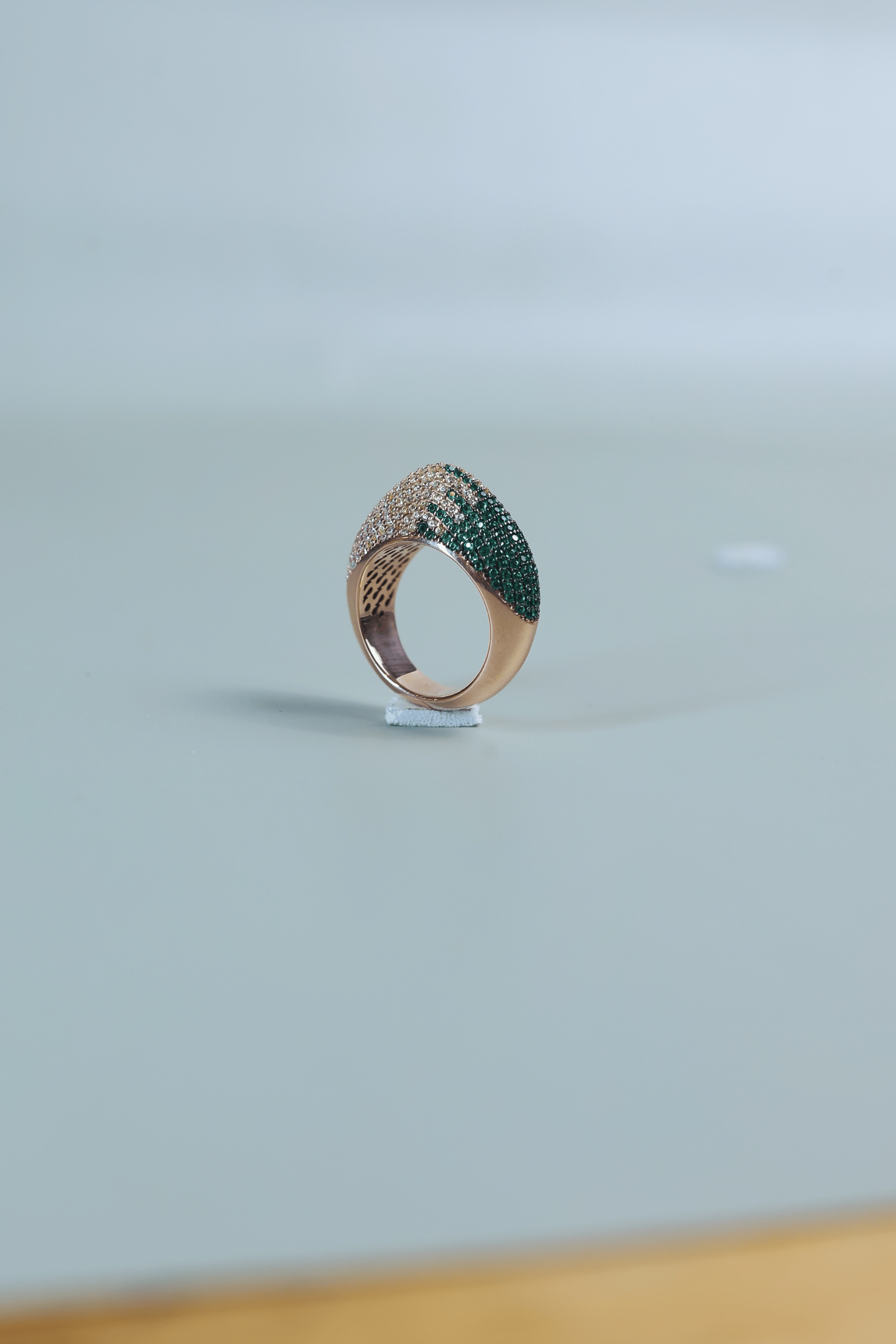 Celeste Curve 925 Sterling Silver Statement Ring for Women