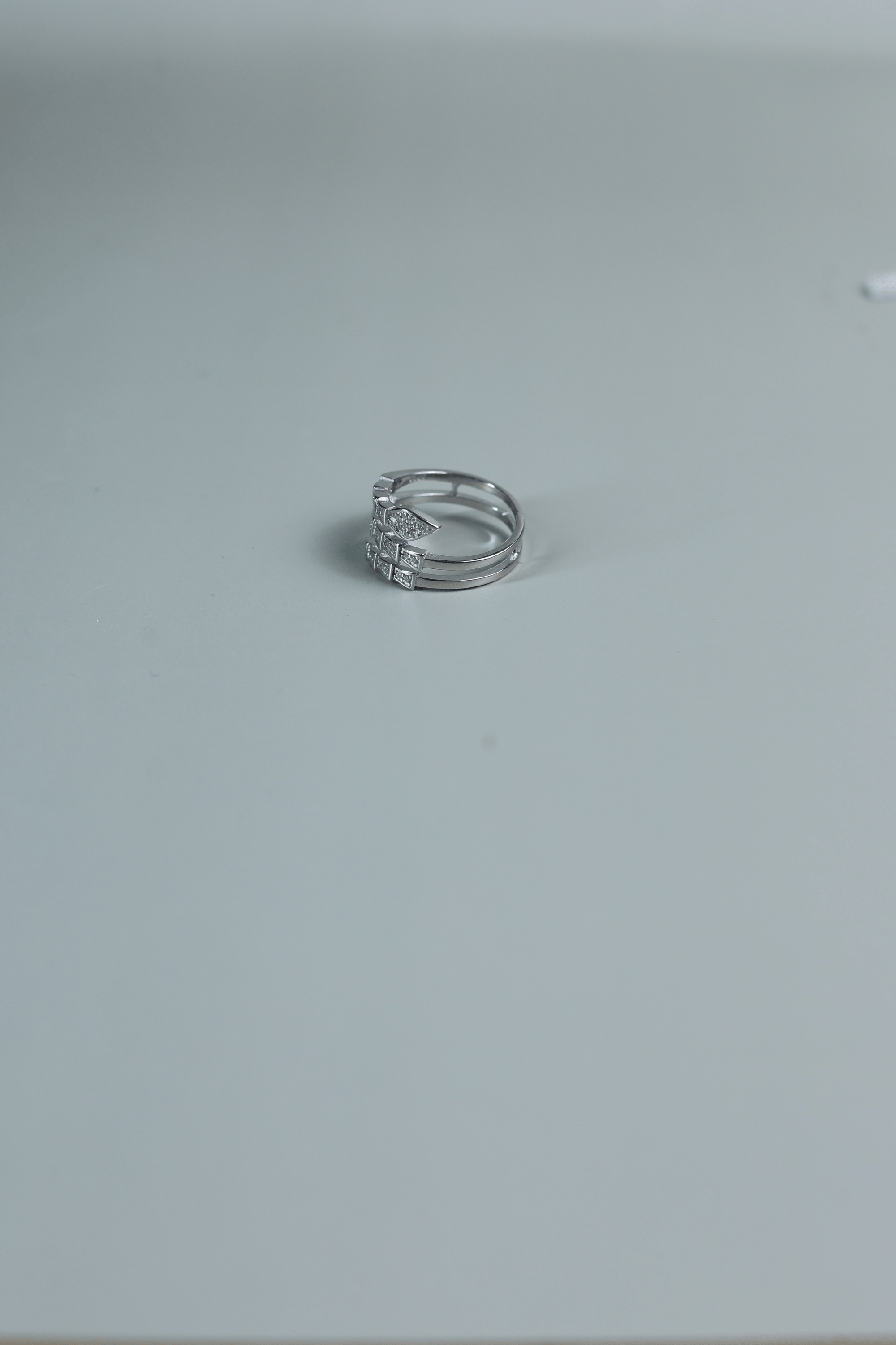 Elegant Texture 925 Sterling Silver Band Ring for Women