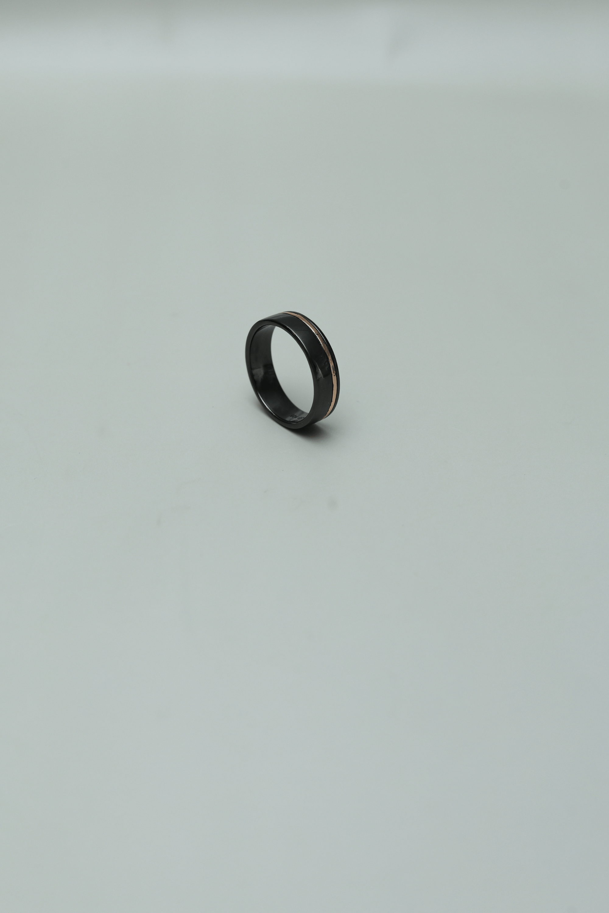 Midnight Edge 925 Sterling Silver Minimal Band Ring for Women