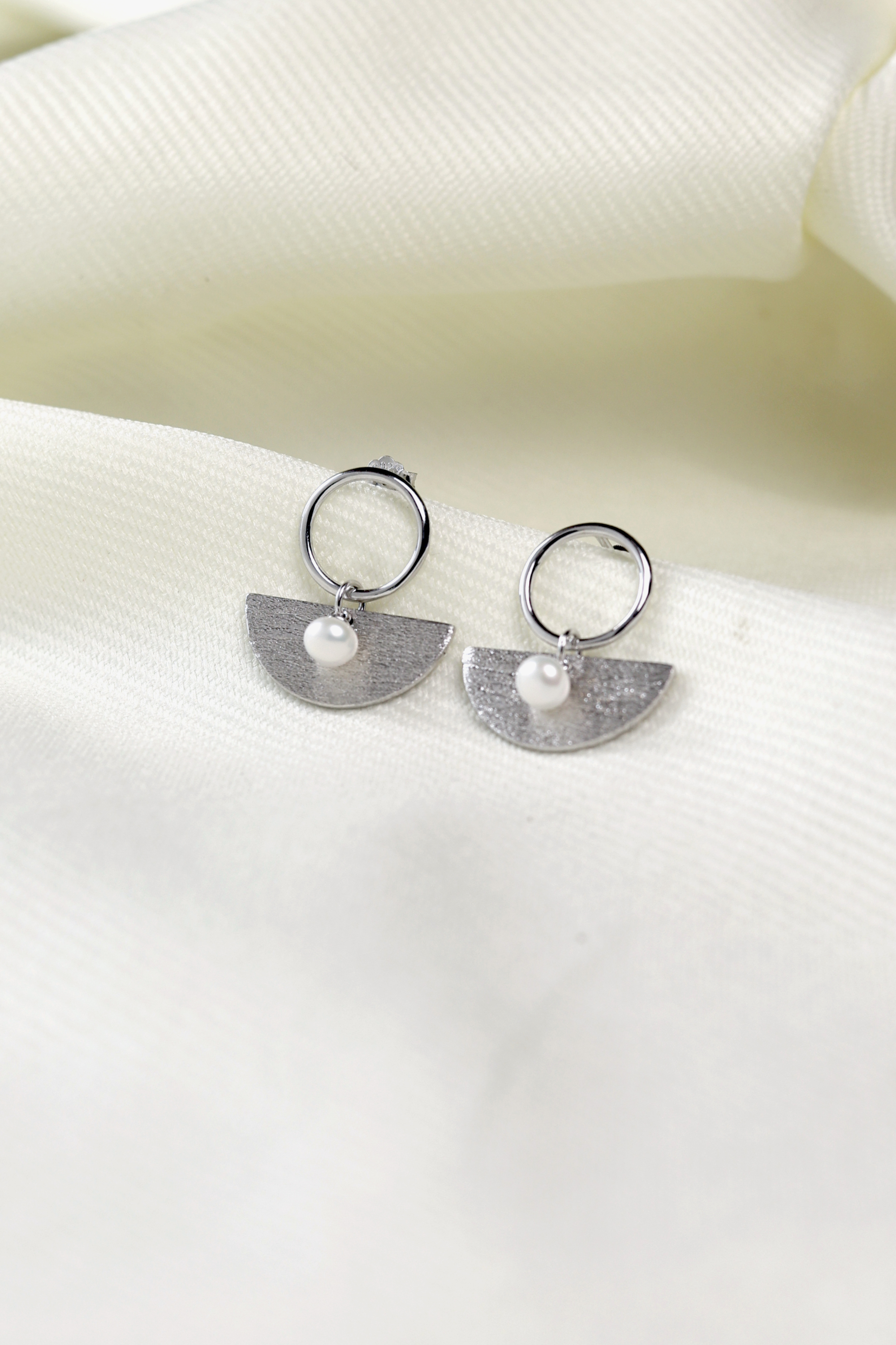 Minimal Square 925 Sterling Silver Hoop Earrings for Women