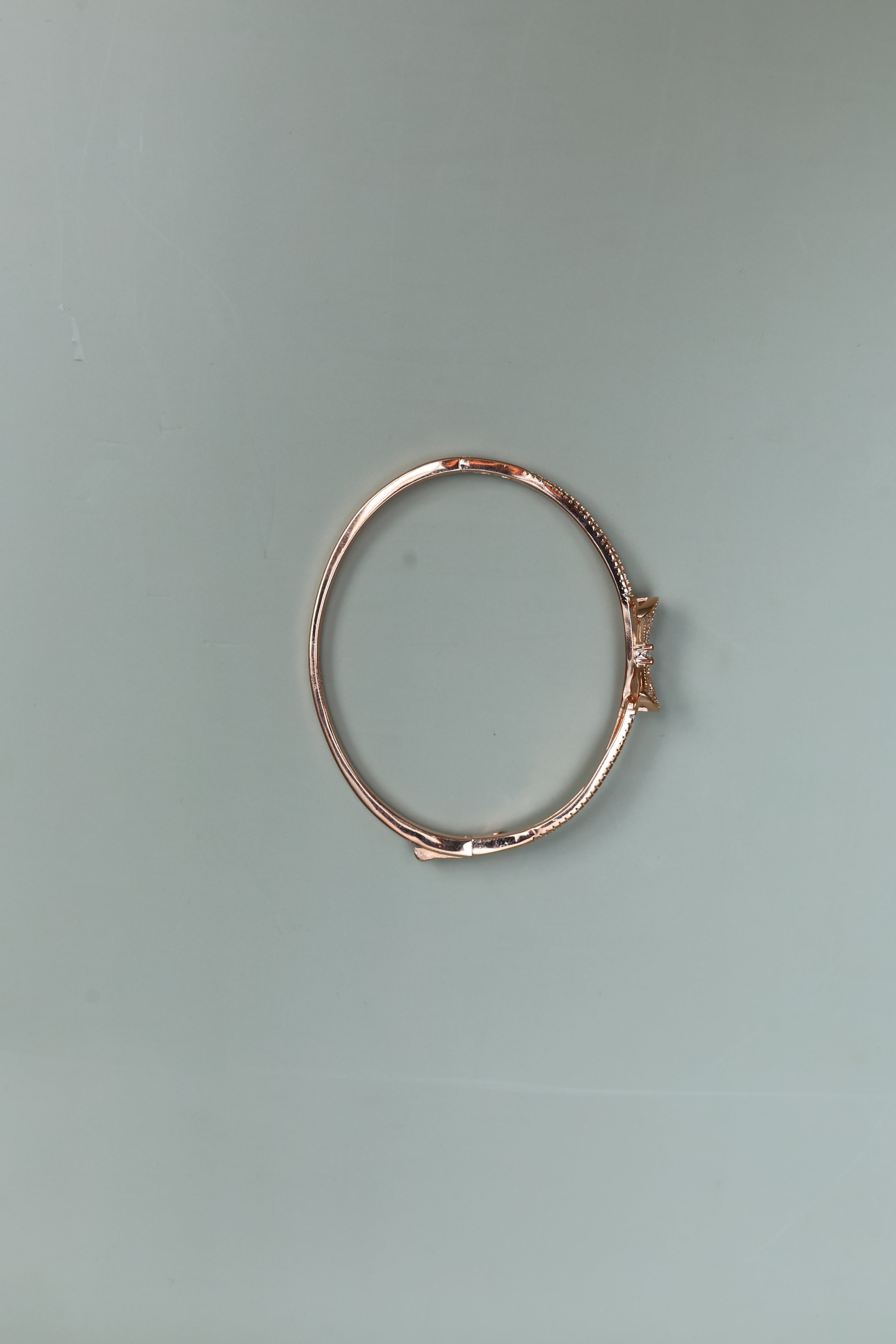 Grace Curve 925 Sterling Silver Minimal Kada for Women